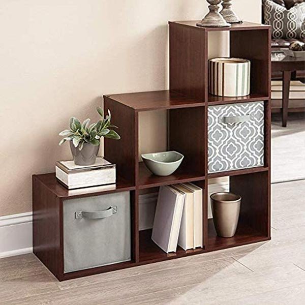 3-2-1 cube bookcase with shelves