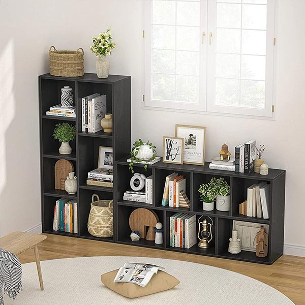 cube bookcase room divider with shelves