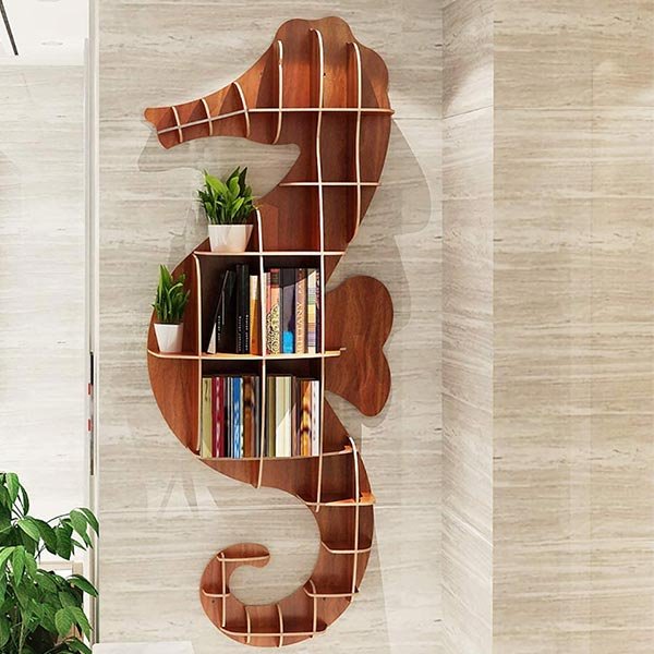 Unique cube bookcase room divider with shelves