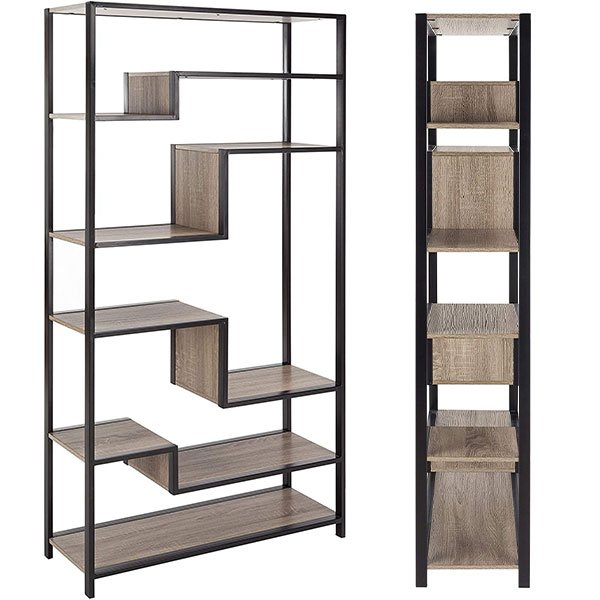 Larger freestanding double sided bookcase