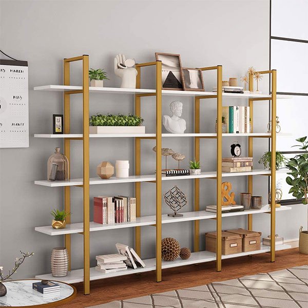 freestanding double sided bookcase